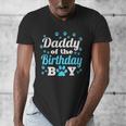 Daddy Of The Birthday Boy Dog Paw Bday Party Celebration Small Men's V-Neck T-Shirt