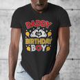 Daddy Of The Birthday Boy Shirt Matching Dad Son Family Bday Men's V-Neck T-Shirt
