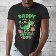 Daddy Of The Birthday BoyRex Dinosaur Family Party Men's V-Neck T-Shirt