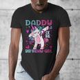Daddy Of The Birthday Girl Dabbing Unicorn Dad Daddy Small Men's V-Neck T-Shirt