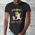 Daddy Of The Birthday Girl Dabbing Unicorn Princess And Dad Men's V-Neck T-Shirt