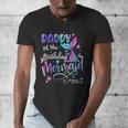 Daddy Of The Birthday Mermaid Matching Family Party Father's Men's V-Neck T-Shirt