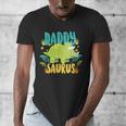 Daddy Dad Saurus Rex Dinosaur Dino For Father Men's V-Neck T-Shirt