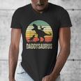 Daddy Dinosaur Daddysaurus 2 Kids For Dad Men's V-Neck T-Shirt Daddy Dinosaur Daddysaurus 2 Kids For Dad Men's V-Neck T-Shirt