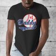 Daddy Of Rookie 1st Birthday Baseball Theme Matching Party Men's V-Neck T-Shirt