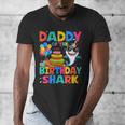 Daddy Of The Shark Birthday Dad Matching Family Men's V-Neck T-Shirt Daddy Of The Shark Birthday Dad Matching Family Men's V-Neck T-Shirt