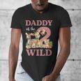 Daddy Of The Two Wild Zoo 2nd Birthday Safari Jungle Animal Men's V-Neck T-Shirt