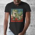 Daddysaurus Father's Day Best Dad T-Rex Papa Men's V-Neck T-Shirt