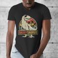 Daddysaurus Shirt T-Rex Dad Dinosaur Men's V-Neck T-Shirt