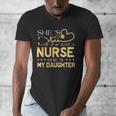 My Daughter Is A Nurse Proud Nurse's Mom Dad RN LPN Family Men's V-Neck T-Shirt
