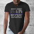 Deputy Sheriff Dad Much Cooler Fathers Day Thin Blue Line Men's V-Neck T-Shirt
