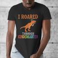 Dinosaur Graduation I Roared Through Kindergarten T-Shirt Men's V-Neck T-Shirt