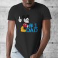 Disney Mickey Mouse Father's Day 1 Dad Men's V-Neck T-Shirt