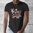 Disney Minnie Mouse Mermaid Dad Of The Birthday Girl Men's V-Neck T-Shirt