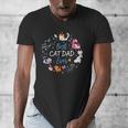 Disney Pet Parent Father’s Day Disney Cats Best Cat Dad Ever Men's V-Neck T-Shirt