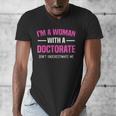 Doctoral Degree Graduation Woman With a Doctorate Men's V-Neck T-Shirt
