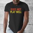 Does Not Play Well I Introvert Men's V-Neck T-Shirt