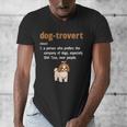 Dog-Trovert Shih Tzu Humor Definition Introvert Men's V-Neck T-Shirt
