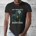 Don't Worry Kitten Daddy's Here Men's V-Neck T-Shirt