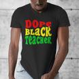 Dope Teacher African American Graduation History Month Men's V-Neck T-Shirt
