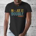 Make It A Double Twin Dad New Dad Expecting Twins Men's V-Neck T-Shirt