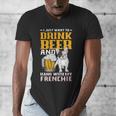 Drink Beer & Hang With My Frenchie French Bulldog Dad For Men Women Men's V-Neck T-Shirt