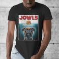 Drooling Boxer Jowls Fawn Dog Mom Dog Dad Burger Men's V-Neck T-Shirt