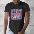 EAT THE RICH 90S NOSTALGIA WHALE ORCA YAHCT RETRO Men's V-Neck T-Shirt