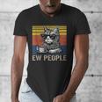 Ew People Introvert Cat Lover Crazy Vintage Cat Lady Men's V-Neck T-Shirt