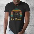 Ew People Retro Cat Lover Social Introvert Men's V-Neck T-Shirt Ew People Retro Cat Lover Social Introvert Men's V-Neck T-Shirt