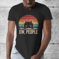 Ew People Retro Vintage Anti Social Cat Introvert Men's V-Neck T-Shirt Ew People Retro Vintage Anti Social Cat Introvert Men's V-Neck T-Shirt