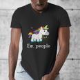 Ew People Unicorn Lover Introvert Rainbow Unicorn Men's V-Neck T-Shirt