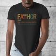 FA-Thor Like Dad Just Way Mightier Hero Fathers Day Small Men's V-Neck T-Shirt