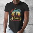 Father Daughter Fishing Partner For Life Retro Matching Dad Men's V-Neck T-Shirt