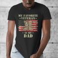 Father Veterans Day My Favorite Veteran Is My Dad Proud Kids Men's V-Neck T-Shirt
