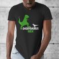 Father's Day Idea Daddysaurus Rex T-Shirt Men's V-Neck T-Shirt