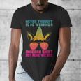Fathers Day I Wear A Unicorn Shirt Dadacorn Men's V-Neck T-Shirt