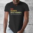Fathers Day From Wife Son Kids Dad Grandpa Great Grandpa Men's V-Neck T-Shirt