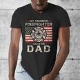 My Favorite Firefighter Calls Me Dad Fireman Father Saying Men's V-Neck T-Shirt