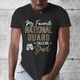 My Favorite National Guard Calls Me Dad Military Family Men's V-Neck T-Shirt