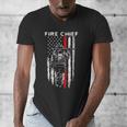 Fire Chief American Flag Gifts For Fire Chief Dad Grandpa Men's V-Neck T-Shirt