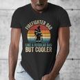 Firefighter Dad Like Regular Dad But Cooler Father's Day Men's V-Neck T-Shirt