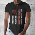 Firefighter Husband Father Fireman For Dad Men's V-Neck T-Shirt