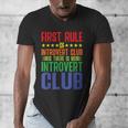 First Rule Of Introvert Club Is There Is No Introvert Club Men's V-Neck T-Shirt