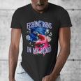 Fishing Runs In My Blood Introvert Hobby Antisocial Men's V-Neck T-Shirt Fishing Runs In My Blood Introvert Hobby Antisocial Men's V-Neck T-Shirt