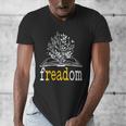 Freadom Freedom Read Banned Books Librarians Men's V-Neck T-Shirt