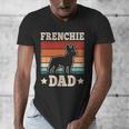 Frenchie Dad Retro French Bulldog Lover Daddy Men Men's V-Neck T-Shirt Frenchie Dad Retro French Bulldog Lover Daddy Men Men's V-Neck T-Shirt