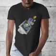 Frutiger Aero Aesthetic Tech Computer Aquarium Fishes Men's V-Neck T-Shirt