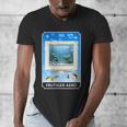 Frutiger Aero Aesthetic Tech Computer Aquarium Tarot Card Men's V-Neck T-Shirt