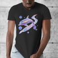 Frutiger Aero Y2K Chrome Dolphin Men's V-Neck T-Shirt